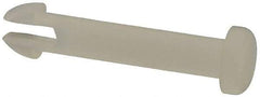 Made in USA - 0.093" Hole Diam, 0.595" OAL, Split Shank, Nylon Panel Rivet - 0.545" Length Under Head, 0.46" Material Thickness, 0.155" Head Diam - Exact Tool & Supply