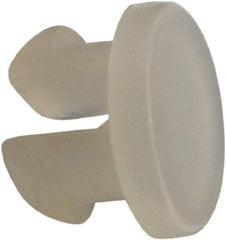 Made in USA - 0.16" Hole Diam, 0.18" OAL, Split Shank, Nylon Panel Rivet - 0.14" Length Under Head, 0.08" Material Thickness, 15/64" Head Diam - Exact Tool & Supply