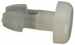 Made in USA - 0.09" Hole Diam, 0.3" OAL, Split Shank, Nylon Panel Rivet - 0.235" Length Under Head, 0.14" Material Thickness, 3/16" Head Diam - Exact Tool & Supply