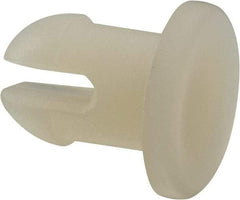 Made in USA - 0.195" Hole Diam, 0.34" OAL, Split Shank, Nylon Panel Rivet - 0.29" Length Under Head, 0.18" Material Thickness, 0.32" Head Diam - Exact Tool & Supply