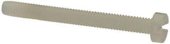 Made in USA - M2.5x0.45 Metric Coarse, 25mm Length Under Head Slotted Drive Machine Screw - Cheese Head, Grade 6/6 Nylon, Uncoated, Without Washer - Exact Tool & Supply