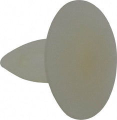 Made in USA - 0.24" to 0.26" Hole Diam, 11/16" OAL, Arrow Shank, Nylon Panel Rivet - 0.632" Length Under Head, 0.095" to 0.218" Material Thickness, 3/4" Head Diam - Exact Tool & Supply