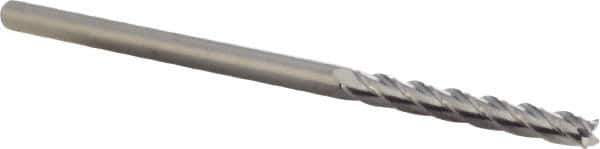 M.A. Ford - 3mm, 25mm LOC, 3mm Shank Diam, 64mm OAL, 4 Flute, Solid Carbide Square End Mill - Single End, Uncoated, 30° Helix, Centercutting, Right Hand Cut, Right Hand Flute, Series 122 - Exact Tool & Supply