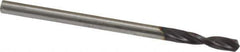 Guhring - 0.0906" 130° Parabolic Flute Powdered Metal Screw Machine Drill Bit - FIREX Finish, Right Hand Cut, 0.5118" Flute Length, 1.5748" OAL, Standard Point, Straight Shank - Exact Tool & Supply