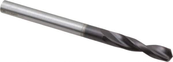 Guhring - 0.1732" 130° Parabolic Flute Powdered Metal Screw Machine Drill Bit - FIREX Finish, Right Hand Cut, 0.9449" Flute Length, 2.2835" OAL, Standard Point, Straight Shank - Exact Tool & Supply