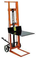 Wesco Industrial Products - 750 Lb Capacity, 54" Lift Height, Hydraulic Platform Base Manually Operated Lift - 54" Minimum Operating Height - Exact Tool & Supply