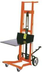 Wesco Industrial Products - 750 Lb Capacity, 54" Lift Height, Hydraulic Platform Base Manually Operated Lift - 54" Minimum Operating Height - Exact Tool & Supply
