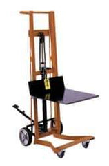 Wesco Industrial Products - 750 Lb Capacity, 54" Lift Height, Hydraulic Platform Base Manually Operated Lift - 54" Minimum Operating Height - Exact Tool & Supply