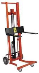 Wesco Industrial Products - 750 Lb Capacity, 54" Lift Height, Hydraulic Platform Base Manually Operated Lift - 54" Minimum Operating Height - Exact Tool & Supply