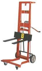 Wesco Industrial Products - 750 Lb Capacity, 54" Lift Height, Winch Platform Base Manually Operated Lift - 5.75" Minimum Operating Height - Exact Tool & Supply
