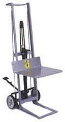 Wesco Industrial Products - 400 Lb Capacity, 54" Lift Height, Hydraulic Platform Base Manually Operated Lift - 54" Minimum Operating Height - Exact Tool & Supply