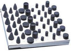 Grier Abrasives - 50 Piece Aluminum Oxide Vitrified Mounted Stone Abrasive Point Set - Includes Shapes A2, A5, A12, A37, A38, W185, W186, W187, W205 & W209 - Exact Tool & Supply