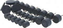 Grier Abrasives - 25 Piece Aluminum Oxide Vitrified Mounted Stone Abrasive Point Set - Includes 11 Shape W220 & 10 Shape W237 - Exact Tool & Supply