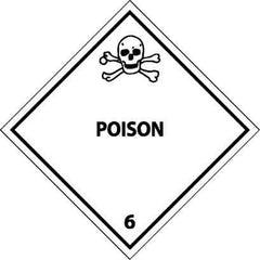 NMC - Poison DOT Shipping Label - 4" High x 4" Wide - Exact Tool & Supply