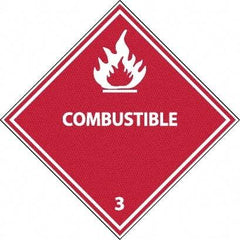 NMC - Combustible DOT Shipping Label - 4" High x 4" Wide - Exact Tool & Supply