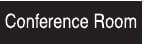 NMC - Conference Room, 10" Wide x 3" High, Plastic Sign - English, White on Black, Wall Mount - Exact Tool & Supply