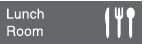 NMC - Lunch Room, 10" Wide x 3" High, Plastic Sign - English, White on Gray, Wall Mount - Exact Tool & Supply