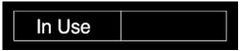 NMC - In Use/Vacant, 10" Wide x 2" High, Plastic Sign - English, White on Black, Wall Mount - Exact Tool & Supply