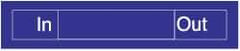 NMC - In/Out, 10" Wide x 2" High, Plastic Sign - English, White on Black, Wall Mount - Exact Tool & Supply