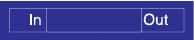 NMC - In/Out, 10" Wide x 2" High, Plastic Sign - English, White on Gray, Wall Mount - Exact Tool & Supply