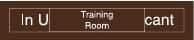 NMC - Training Room in Use/Vacant, 10" Wide x 2" High, Plastic Sign - English, White on Gray, Wall Mount - Exact Tool & Supply
