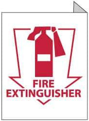 NMC - Fire Extinguisher, Plastic Fire Sign - 8" Wide x 10" High, Glow-in-the-Dark - Exact Tool & Supply