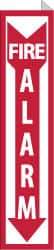 NMC - Fire Alarm, Plastic Fire Sign - 4" Wide x 18" High, Glow-in-the-Dark - Exact Tool & Supply