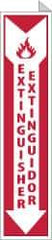 NMC - Fire Extinguisher, Plastic Fire Sign - 4" Wide x 18" High, English/Spanish, Glow-in-the-Dark - Exact Tool & Supply