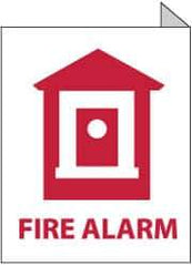 NMC - Fire Alarm, Plastic Fire Sign - 9" Wide x 12" High, Glow-in-the-Dark - Exact Tool & Supply