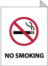 NMC - "No Smoking", 10" Long x 8" Wide, Rigid Plastic Safety Sign - Rectangle, 0.05" Thick, Use for Smoking Regulations - Exact Tool & Supply