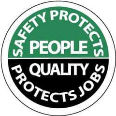NMC - Safety...It's My Job, Hard Hat Label - Black on Red & White, 2" Thick, For Accident Prevention - Exact Tool & Supply