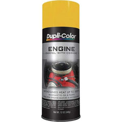 Dupli-Color - 12 oz Daytona Yellow Automotive Heat Resistant Paint - Gloss Finish, 500°F Max Temp, Comes in Aerosol Can - Exact Tool & Supply