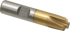 Interstate - 3/32" Radius, 1/2" Mill Diam, 4 Flute High Speed Steel Corner Rounding End Mill - Single End, TiN Finish, 2-1/2" OAL, 1/2" Shank Diam - Exact Tool & Supply