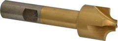 Interstate - 7/32" Radius, 7/8" Mill Diam, 4 Flute High Speed Steel Corner Rounding End Mill - Single End, TiN Finish, 3-1/4" OAL, 1/2" Shank Diam - Exact Tool & Supply