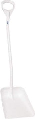 Vikan - 14-3/4" High Square Plastic Shovel - 39" Long D-Grip Handle - Exact Tool & Supply