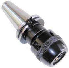 Collis Tool - CAT40 Taper Shank, 1-1/4" Hole Diam x 2.94" Nose Diam Milling Chuck - 4.52" Projection, 0.0002" TIR, Through-Spindle Coolant, - Exact Tool & Supply