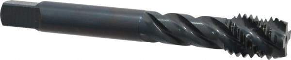OSG - 5/8-11 UNC 4 Flute 2B Modified Bottoming Spiral Flute Tap - Vanadium High Speed Steel, Oxide Finish, 110mm OAL, Right Hand Flute, Right Hand Thread - Exact Tool & Supply