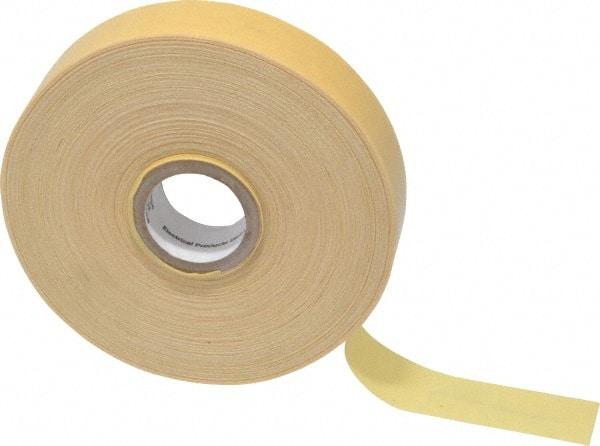 3M - 3/4" x 110', Yellow Cotton Cloth Electrical Tape - Series 2520, 8 mil Thick, 800 V/mil Dielectric Strength, 50 Lb./Inch Tensile Strength - Exact Tool & Supply