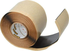 3M - 2" x 10', Black Rubber Electrical Tape - Series 2228, 65 mil Thick, 500 V/mil Dielectric Strength, 9.8 Lb./Inch Tensile Strength - Exact Tool & Supply