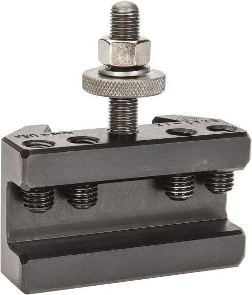 Aloris - Series BXA, #1X Turning & Facing Tool Post Holder - 10 to 15" Lathe Swing, 1-3/4" OAH, 3/4" Max Tool Cutting Size, 1-3/16" Centerline Height - Exact Tool & Supply