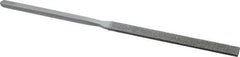 Strauss - 8-1/2" OAL Coarse Equalling Needle Diamond File - 7/16" Wide x 7/64" Thick, 4-3/8 LOC, 181 Grit - Exact Tool & Supply