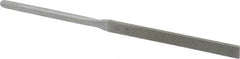 Strauss - 8-1/2" OAL Fine Equalling Needle Diamond File - 7/16" Wide x 7/64" Thick, 4-3/8 LOC, 91 Grit - Exact Tool & Supply