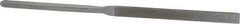 Strauss - 8-1/2" OAL Medium Equalling Needle Diamond File - 7/16" Wide x 7/64" Thick, 4-3/8 LOC, 126 Grit - Exact Tool & Supply