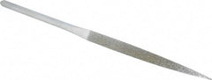 Strauss - 8-1/2" OAL Coarse Three Square Needle Diamond File - 3/8" Wide x 3/8" Thick, 4-3/8 LOC, 181 Grit - Exact Tool & Supply
