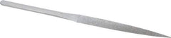 Strauss - 8-1/2" OAL Medium Three Square Needle Diamond File - 3/8" Wide x 3/8" Thick, 4-3/8 LOC, 126 Grit - Exact Tool & Supply
