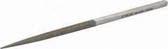 Strauss - 8-1/2" OAL Fine Square Needle Diamond File - 1/4" Wide x 1/4" Thick, 4-3/8 LOC, 91 Grit - Exact Tool & Supply