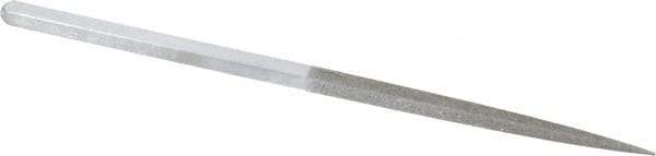 Strauss - 8-1/2" OAL Medium Square Needle Diamond File - 1/4" Wide x 1/4" Thick, 4-3/8 LOC, 126 Grit - Exact Tool & Supply