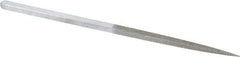 Strauss - 8-1/2" OAL Medium Square Needle Diamond File - 1/4" Wide x 1/4" Thick, 4-3/8 LOC, 126 Grit - Exact Tool & Supply