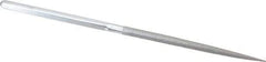 Strauss - 8-1/2" OAL Fine Round Needle Diamond File - 1/4" Wide x 1/4" Thick, 4-3/8 LOC, 91 Grit - Exact Tool & Supply