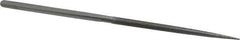 Strauss - 8-1/2" OAL Medium Round Needle Diamond File - 1/4" Wide x 1/4" Thick, 4-3/8 LOC, 126 Grit - Exact Tool & Supply